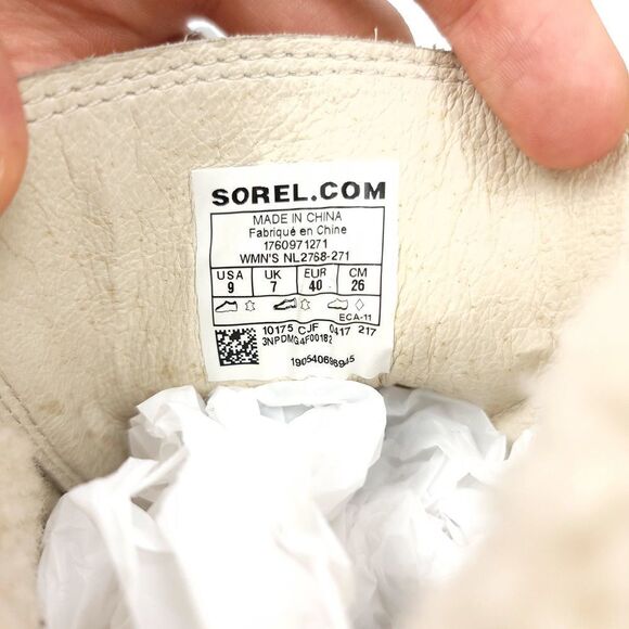 NEW Sorel Jayne Lux Waterproof Leather Sherpa Fur Chunky Block Heeled Booties 9 - Picture 6 of 9